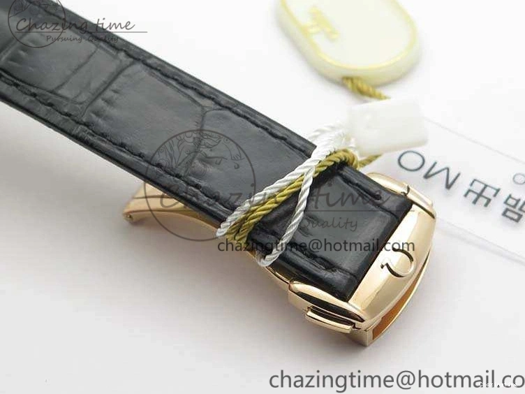 0120 De Ville Chronograph RG OMF 1:1 Best Edition Black Dial On Black Leather Strap A Sophisticated 8106